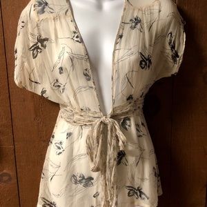 kimchi & blue gauzy floral kimono